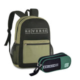 Kit Mochila Escolar + Estojo Duplo Bicolor Reverse Clio