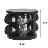 Porta Temperos Condimentos Giratório Com 6 Potes De Vidro