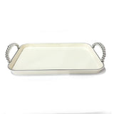 Bandeja Luxo Decorativa Com Alças Sofisticadas Decoração Casa Multiuso