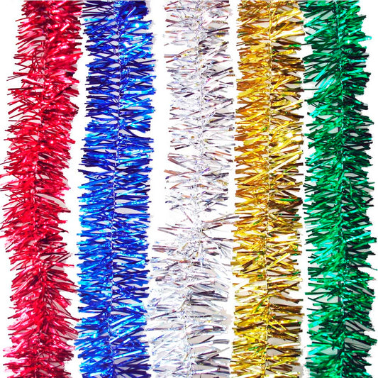 Festão Metalizado Sortido 7Cm - 2M