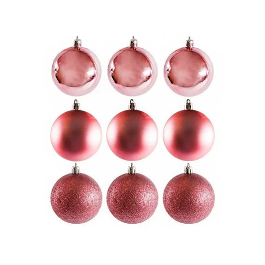 Bola Natal Nº7 Rosa Com 6