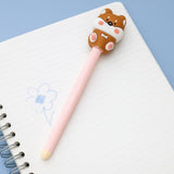 Caneta Gel Apagável Com Topper Cachorrinho 0.7mm Azul Win Paper