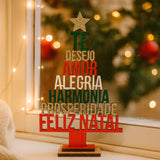 Anúncio Enfeite De Natal Decoração Árvore De Mesa Em Madeira MDF