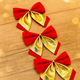 Laço de Natal Decorado 12Cm Com 3