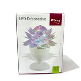 Luminária Decorativa Led Flor de Lótus Giratória