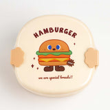 Marmita Com Trava e Divisória e Talher Lanchinhos Divertidos