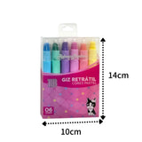 Giz De Cera Retrátil Rebecca Bonbon Tons Pastel Com 6 Cores SkyPaper