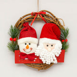 Guirlanda De Natal Luxo Papai Noel Boneco De Neve Decoração Para Porta