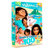 Quebra-Cabeça Com 100 Peças Moana 2 ou Stitch