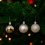 Anúncio Bola De Natal Clássica Glitter, Fosca, Lisa Pequena/Média/Grande