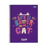 Caderno Universitário Capa Dura Cliff Girl 10 matérias Foroni