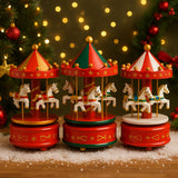 Enfeite De Natal Carrossel Musical 17cm Decoração Casa