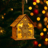 Enfeite De Natal Casa Decorativa Com Luz 10 Cm