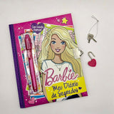 Diário Da Barbie Meu Livro De Segredos Com Caneta Mágica E Cadeado De Coração