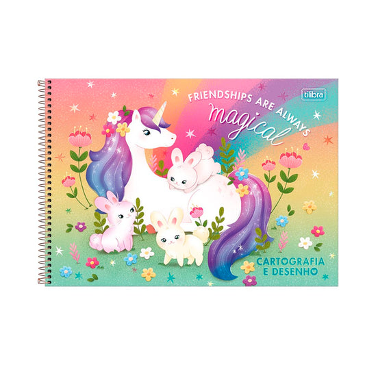 Caderno De Desenho Unicórnio 80 Folhas Tilibra