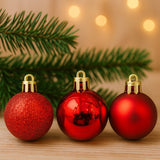 Bola Natal Nº4 Vermelha Com 15