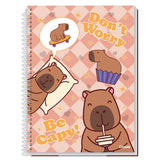 Caderno Universitário Capa Dura 1 Matéria Capivara Fofa 80 Folhas Credeal