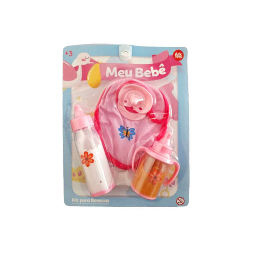 Kit Para Bonecas Meu Bebê Babador + Acessórios