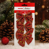 Laço de Natal Decorado Vermelho Com 3