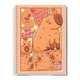 Caderno Universitário Capa Dura 1 Matéria Capivara Fofa 80 Folhas Credeal