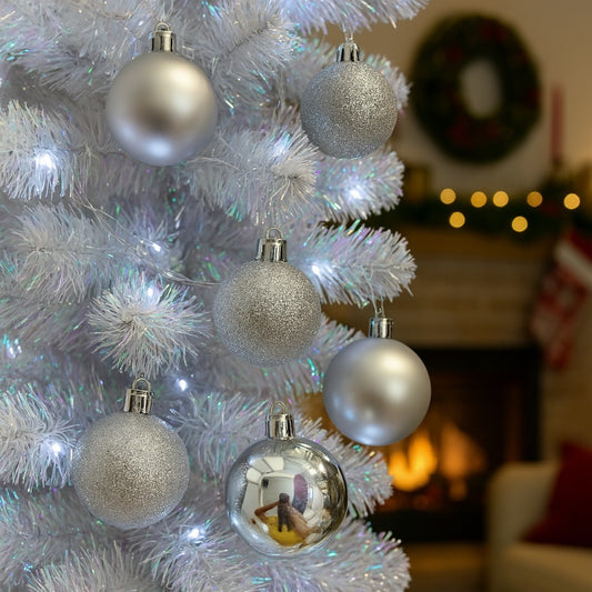 Bola Natal Nº5 Prata Com 12