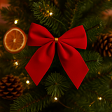 Laço de Natal Vermelho 9cm Com 5