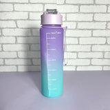 Garrafa De 800ml Degradê Pastel + Adesivos Fofos