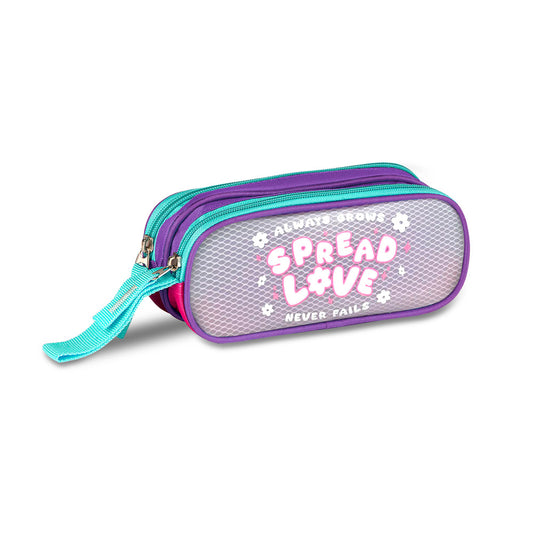 Estojo Escolar Duplo Spread Love Clio