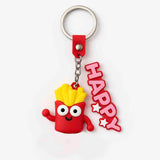 Chaveiro Divertido Happy Hambúrguer Fofo / Batata Frita Fofa