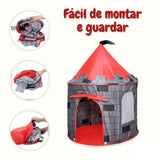 Barraca Infantil Menino Tenda Cabana Dobrável Castelo Torre