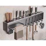 Suporte Para Utensílios Cozinha De Parede Metal