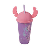 Copo Com Tampa Lúdica Angel e Stitch 500ml