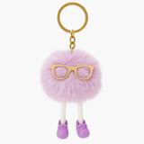 Chaveiro Pelúcia Fofo com Perninhas e Óculos