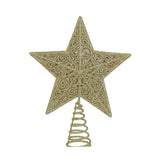 Ponteira Estrela com Arabescos Vazados e Glitter