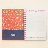 Caderno Pequeno A5 Pautado Silicone Picky Holic Charm 80 Folhas Com 6 Pins Tris