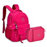 Kit Mochila Escolar + Estojo Box Rebecca Bonbon Fashion Original Clio