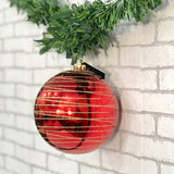 Bola Natal Decorada N° 15 Glitter Vermelho