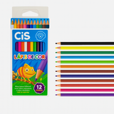 Lápis de Cor Com 12 Cores + Kit Escolar Sertic