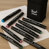 Kit Canetas Para Pintar Bobbie Goods Marcador Ponta Dupla Com 24/36/48 Cores