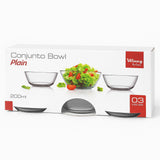Conjunto De Bowls De Vidro 200ml Com 3 Peças