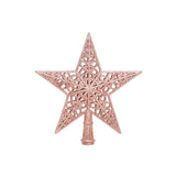 Ponteira De Estrela Vazada Com Glitter 20Cm