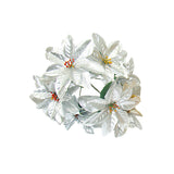 Flor De Natal Dourada/Prata