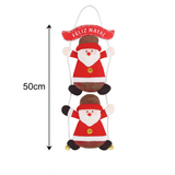 Enfeite De Pendurar Decorativo Boneco De Neve Ou Papai Noel Com Placa Feliz Natal