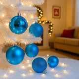 Bola Natal Nº8 Azul Com 6