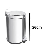 Anúncio Lixeira Inox Com Pedal e Cesto Interno Removível 5 Litros/8 Litros Para Cozinha Banheiro Escritório