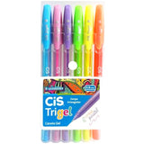 Kit Caneta Trigel Pastel Com 6 Cores Sertic