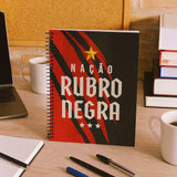 Caderno Grande Capa Dura 1 Matéria Rubro Negro Smart