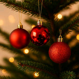 Anúncio Bola De Natal Clássica Glitter, Fosca, Lisa Pequena/Média/Grande