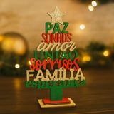 Enfeite Mini Árvore de Natal Com Frases
