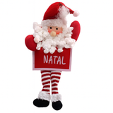Enfeite De Natal Feltro Feliz Natal Papai Noel/Rena/Boneco De Neve 30cm